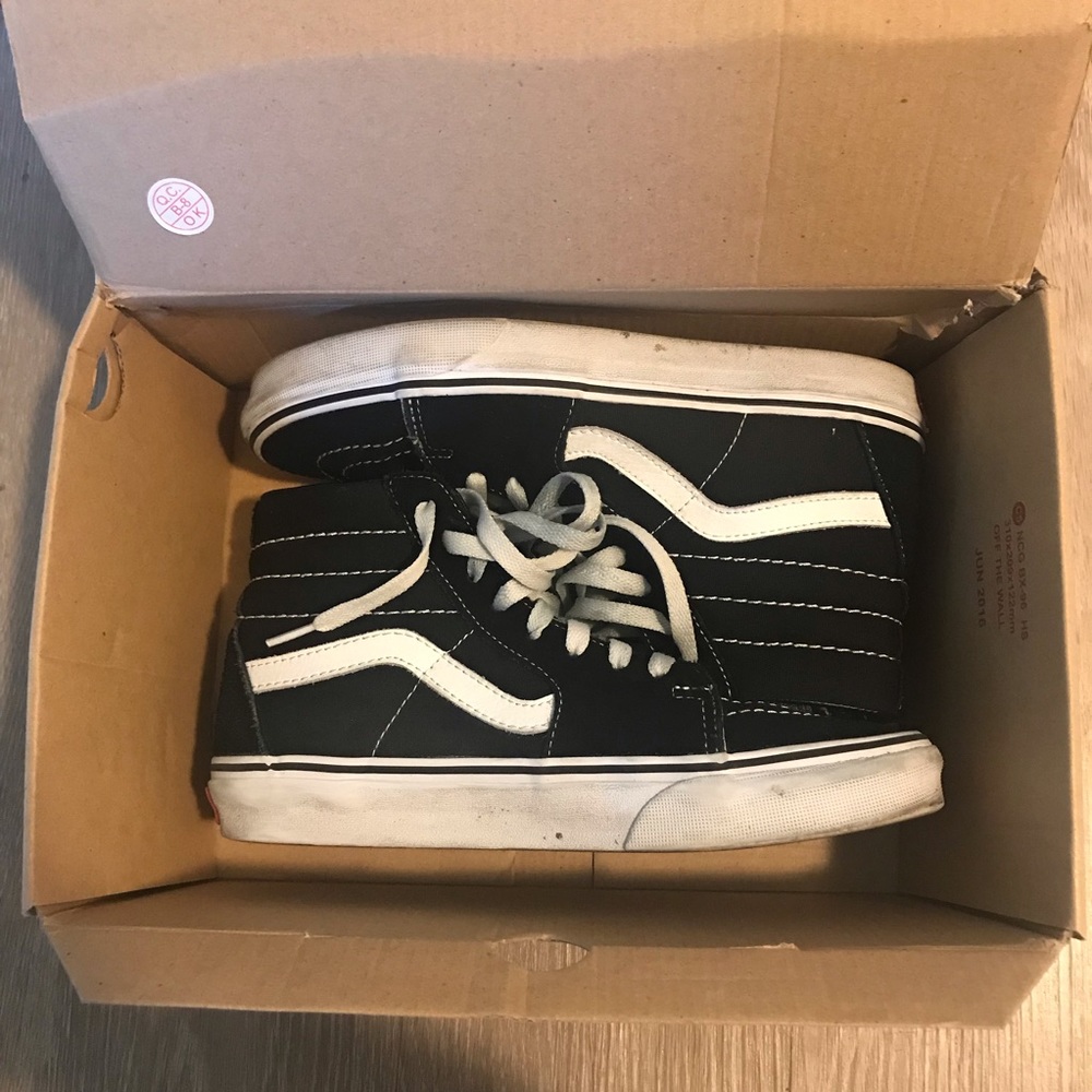 Black high top Vans